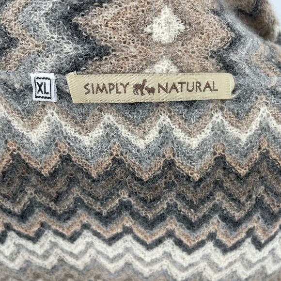 Simply Natural Myssoni Cardigan 100% Baby Alpaca Size XL Sweater - Picture 7 of 7